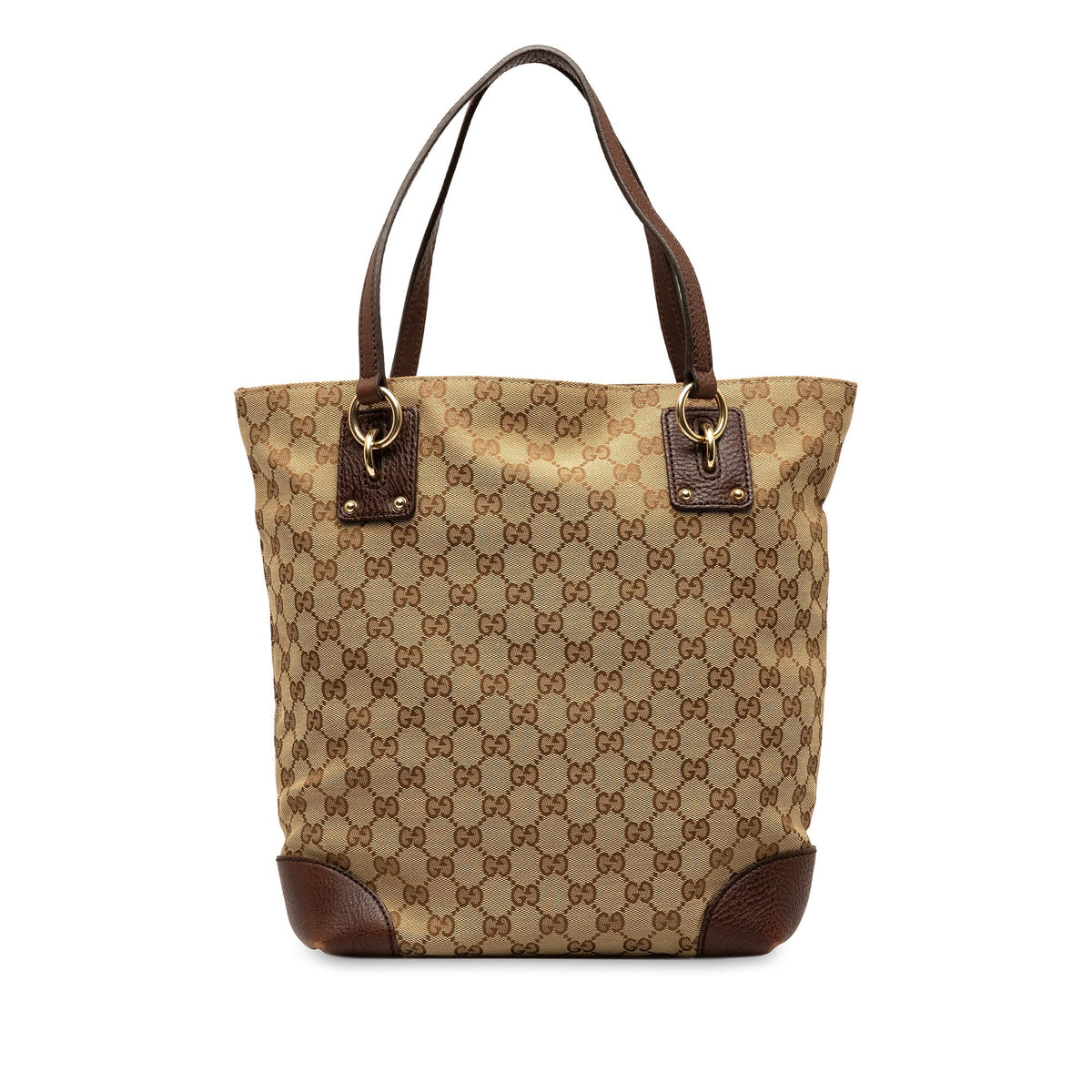 GUCCI GG Canvas Charm Tote Tote Bag