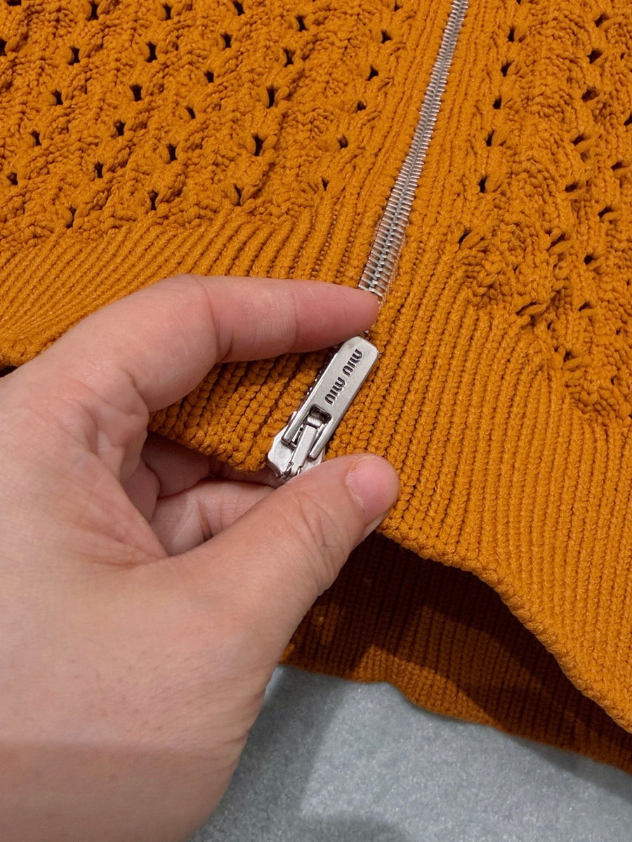 MIU M ZIP CARDIGAN