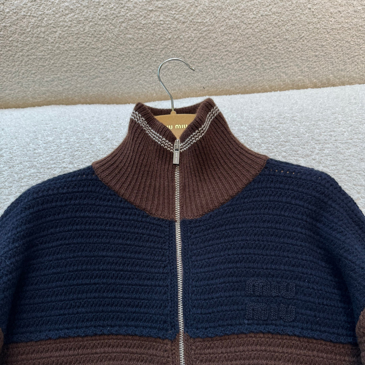 MIU M ZIP CARDIGAN