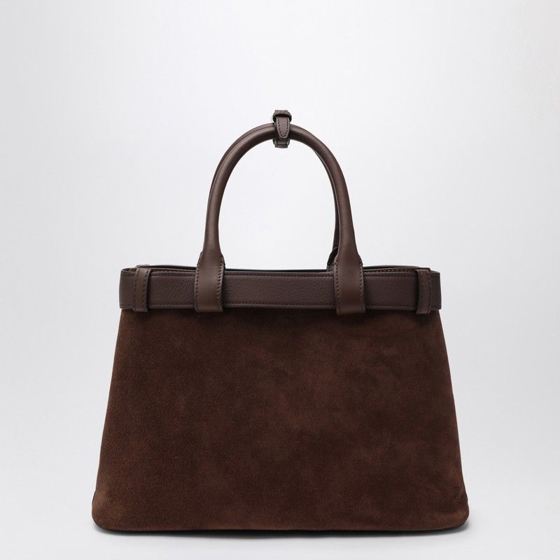 PRADA Medium Suede Buckle Handbag