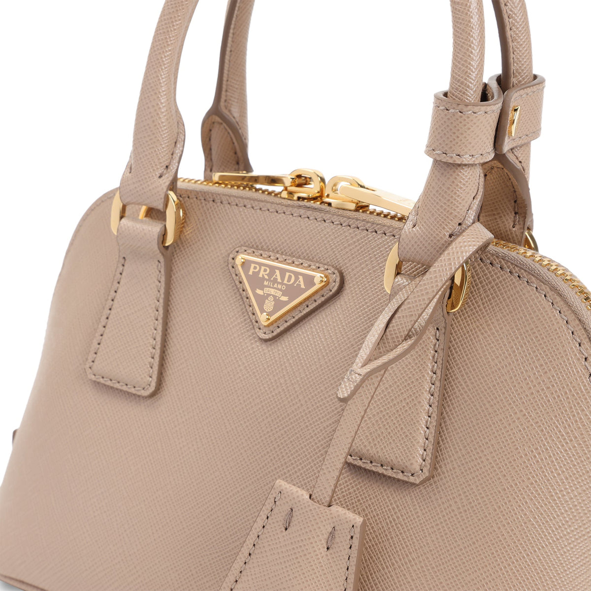 PRADA 100% Leather Handbag - W:21CM H:14CM D:8.5CM