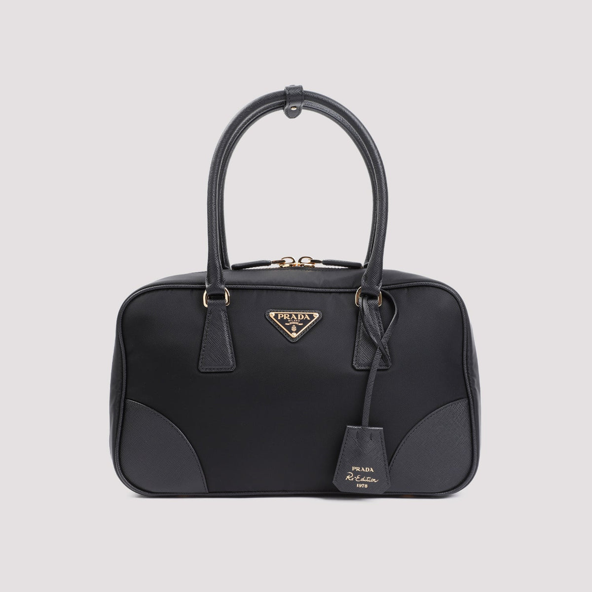PRADA Recycled Mini Bauletto Handbag - 35cm x 21cm x 10cm