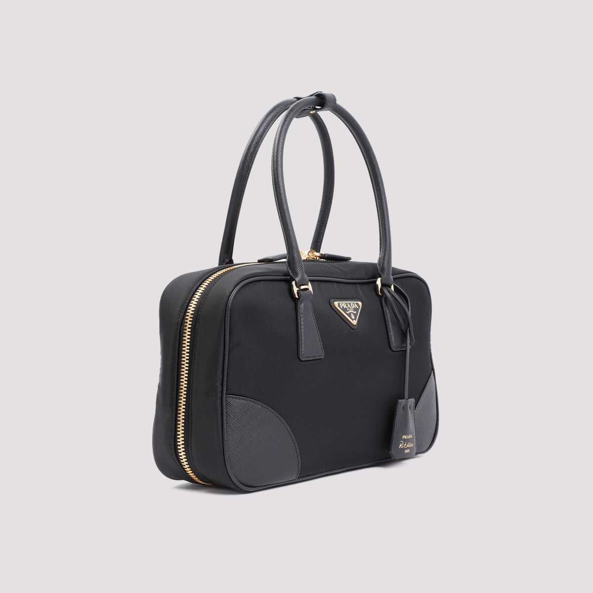 PRADA Recycled Mini Bauletto Handbag - 35cm x 21cm x 10cm