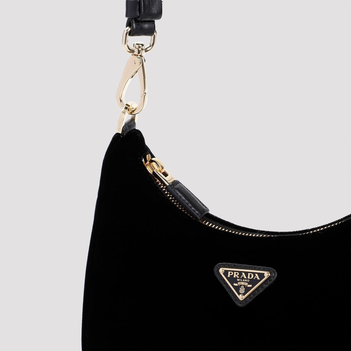 PRADA Mini Velvet Re-Edition Shoulder Handbag