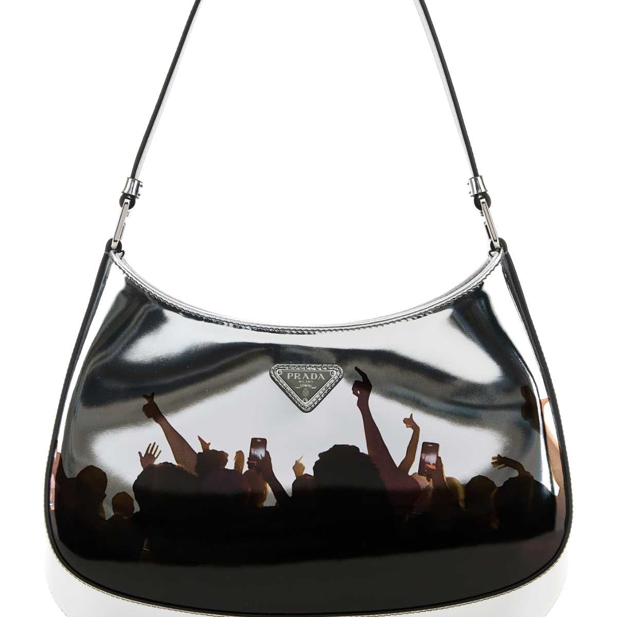 PRADA Mini Leather Cleo Shoulder Handbag