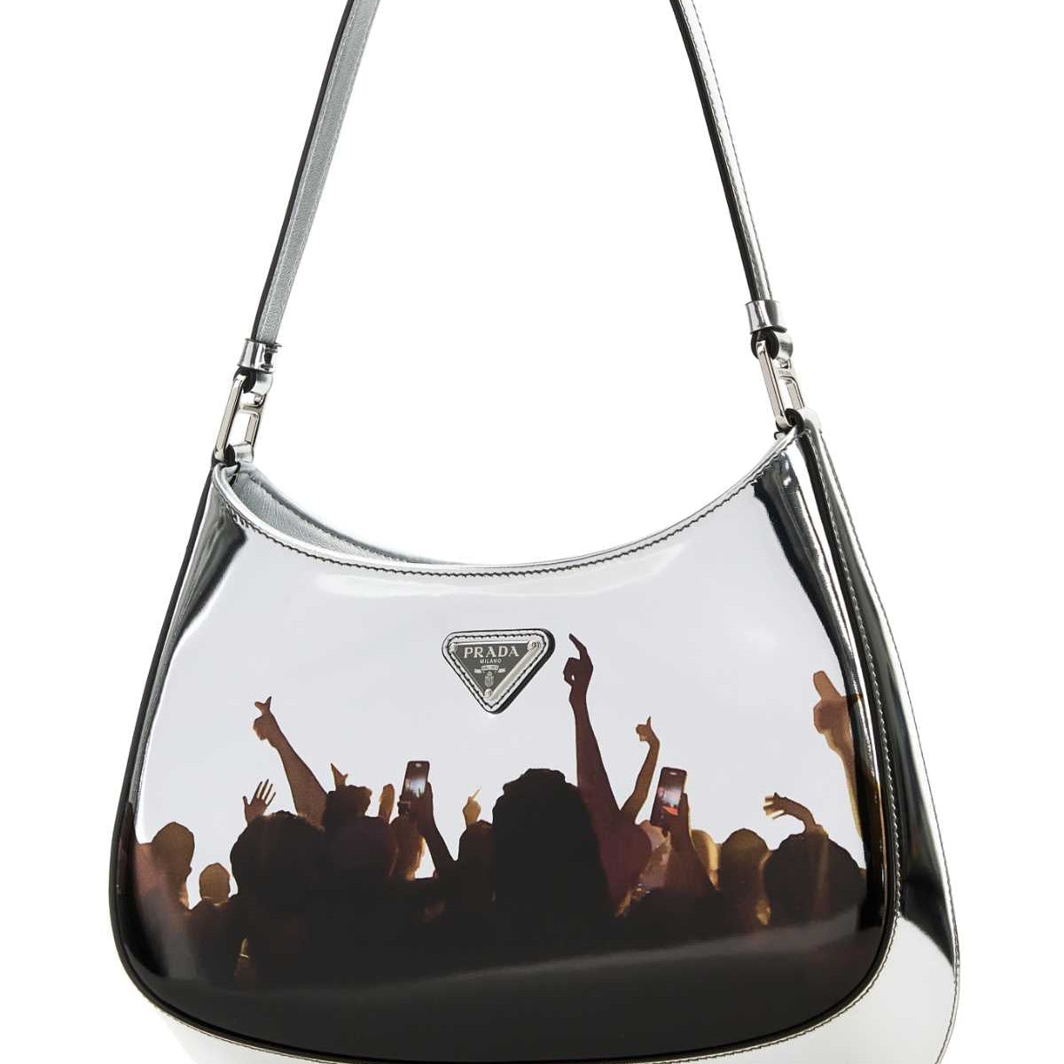 PRADA Mini Leather Cleo Shoulder Handbag