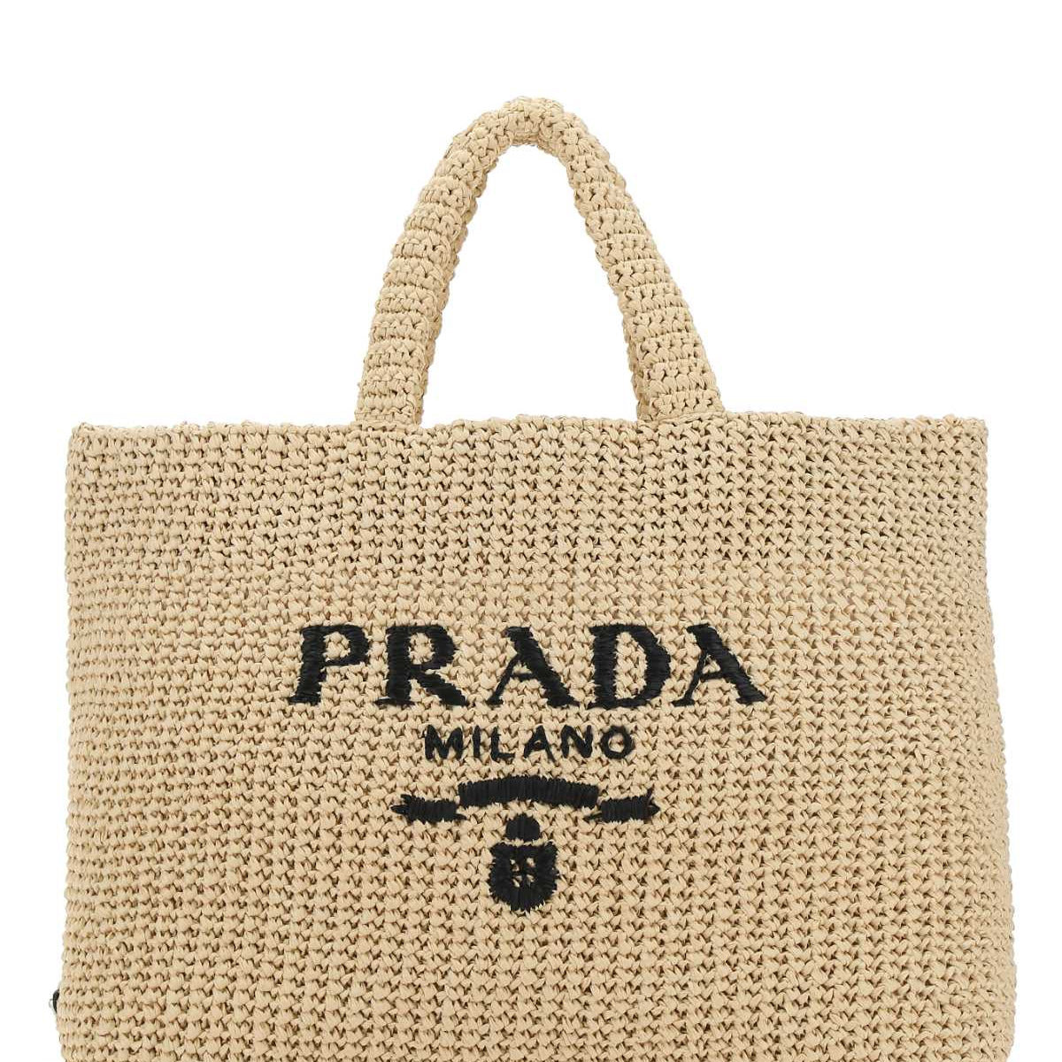 PRADA Crochet Tote Handbag 40x34x16 cm
