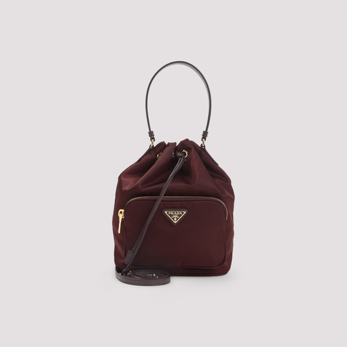 PRADA Recycled Nylon Bucket Handbag - W:18cm H:22cm D:12cm