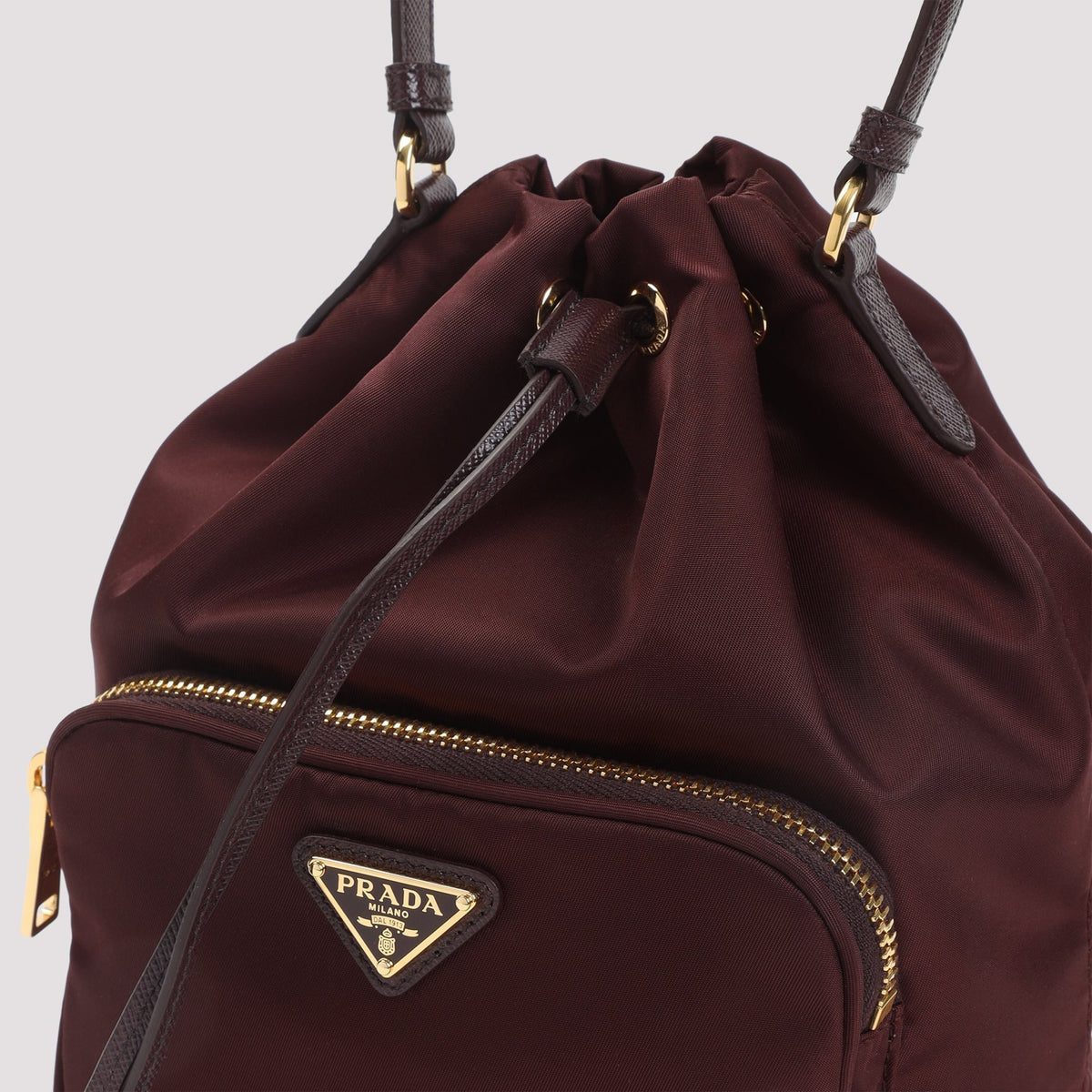 PRADA Recycled Nylon Bucket Handbag - W:18cm H:22cm D:12cm