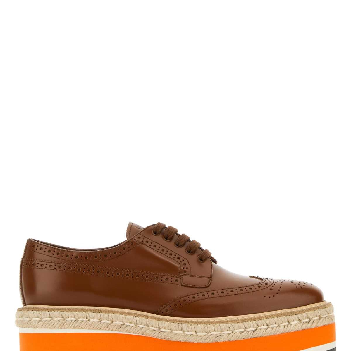 PRADA Lace-Up Leather Sneakers for Women