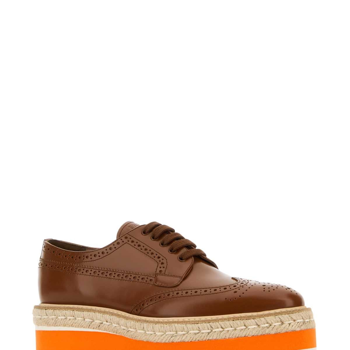 PRADA Lace-Up Leather Sneakers for Women