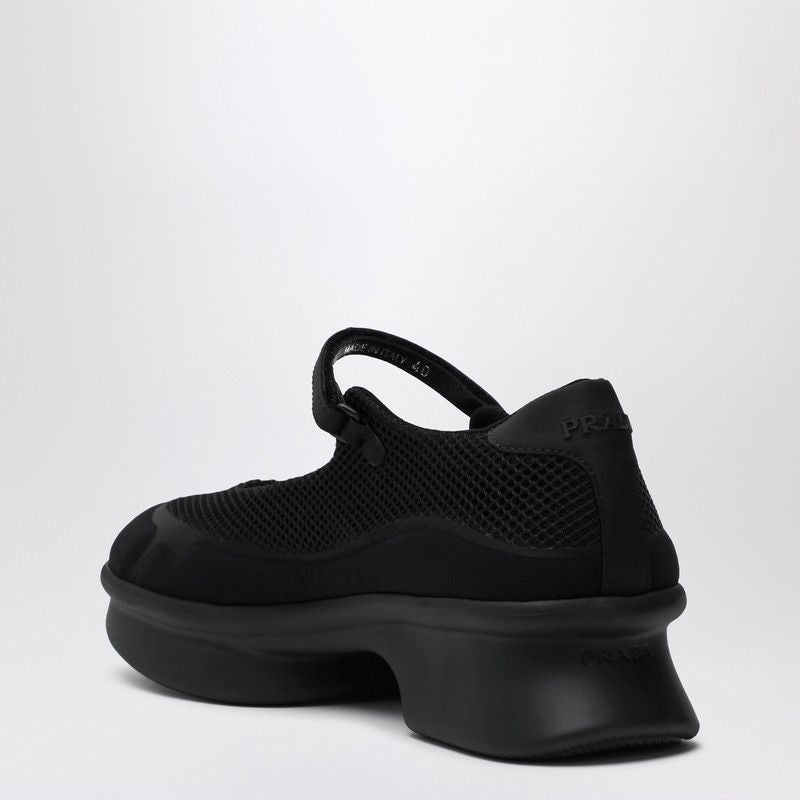 PRADA Mesh Ballerina with Velcro Strap for Women