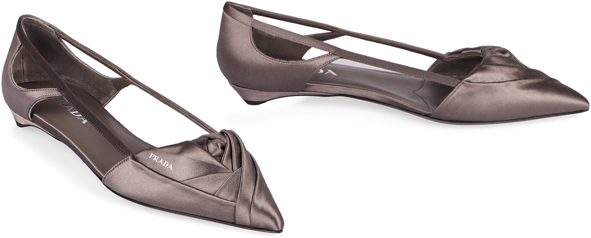 PRADA Satin Ballerinas for Women - Size 8
