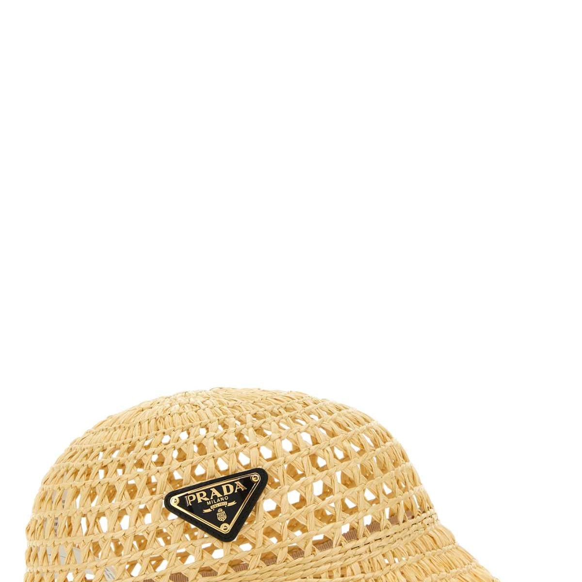 PRADA Raffia Hat for Women - SS25 Collection