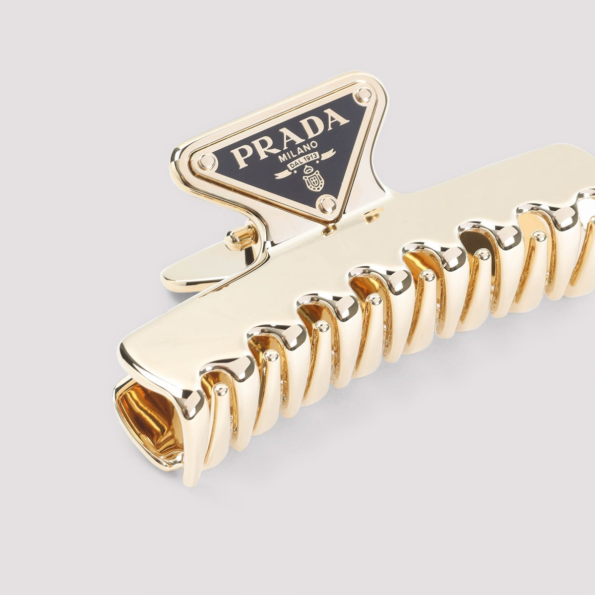 PRADA Elegant Gold Metal Hair Clip