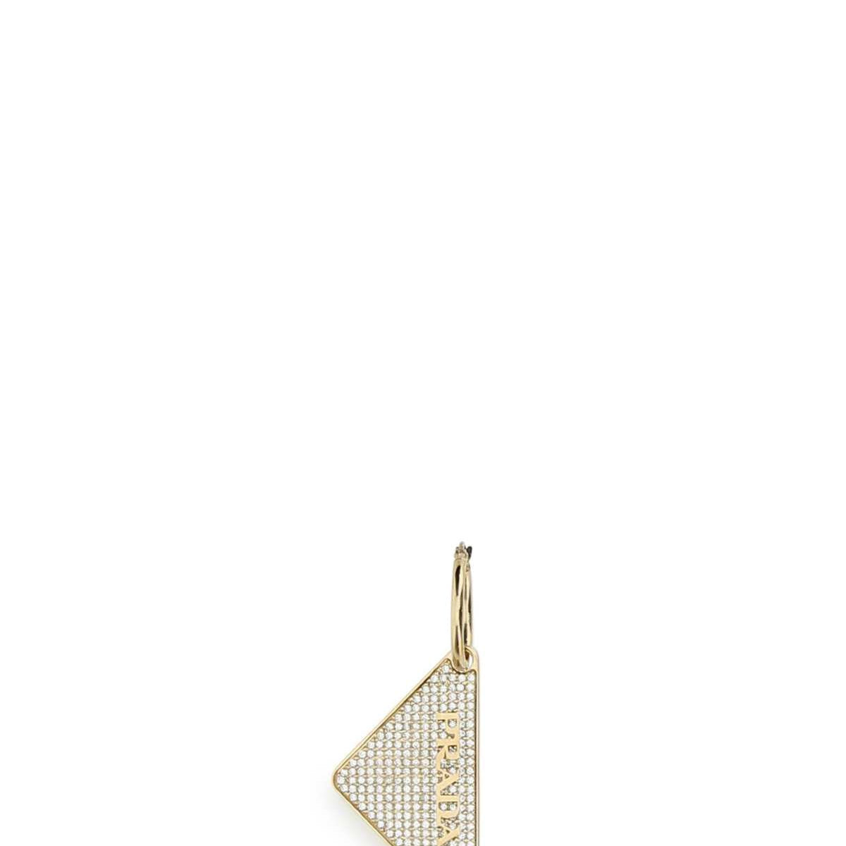 PRADA Gold 925 Silver Symbol Single Right Mini Earring