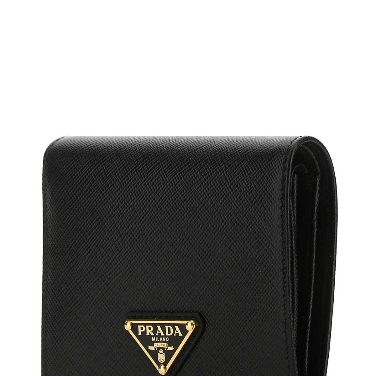 PRADA Mini Saffiano Leather Wallet