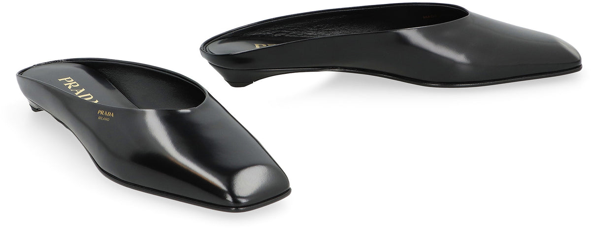 PRADA Elegant Leather Slippers for Women