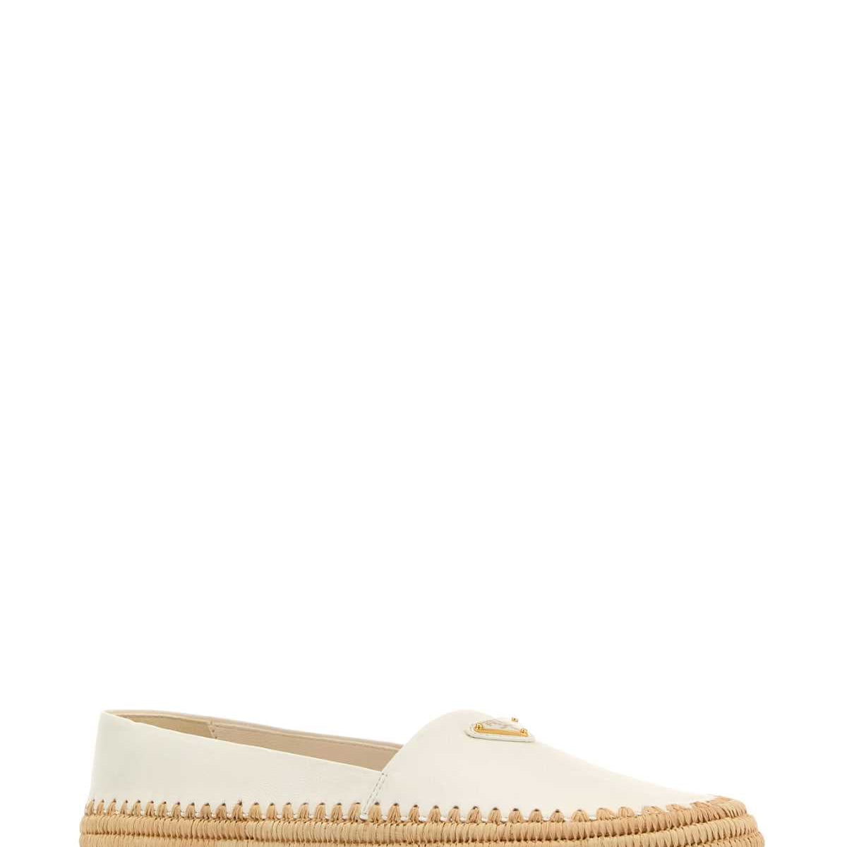 PRADA Leather Espadrilles for Women - SS25 Season
