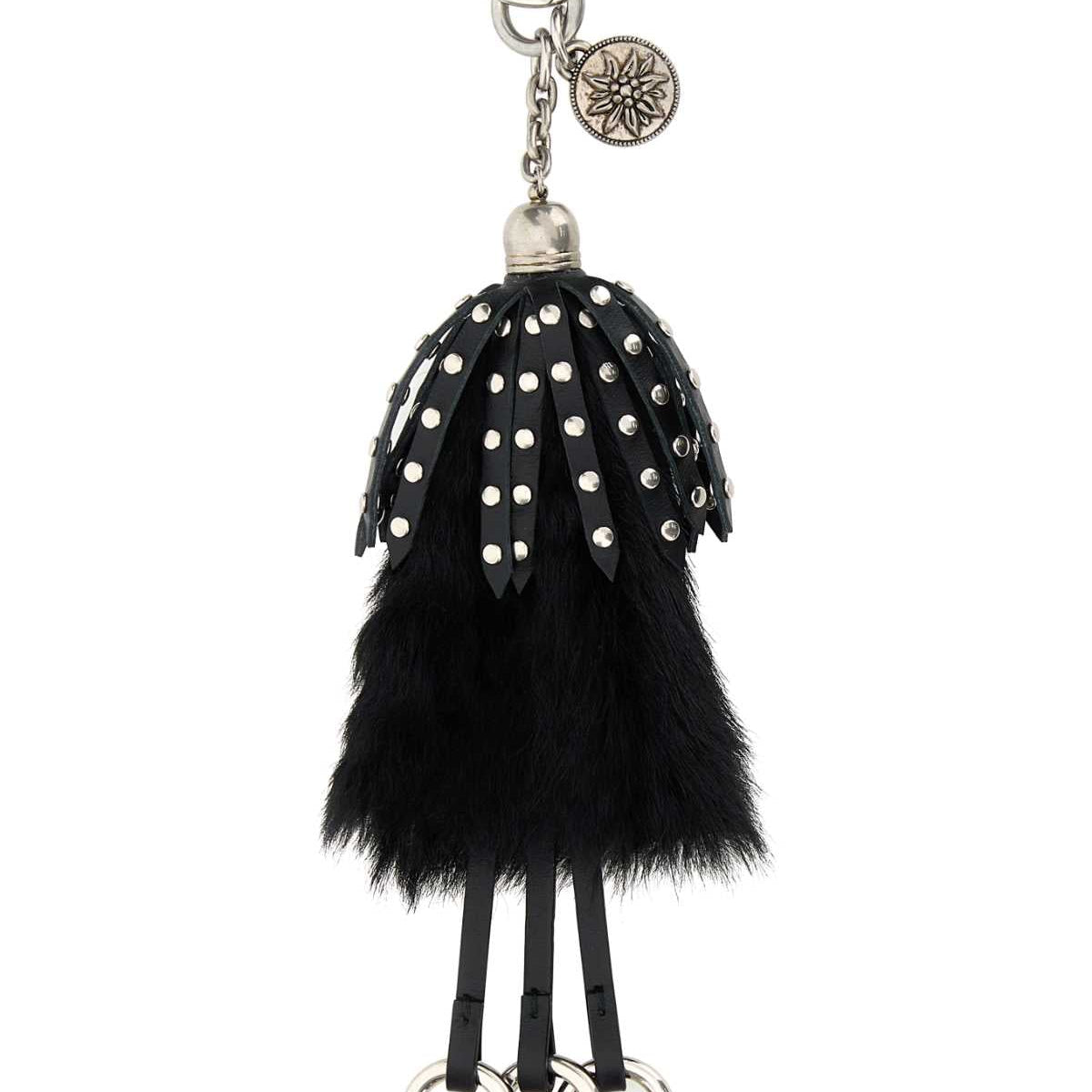 PRADA Luxury Leather Hair and Leather Keyring