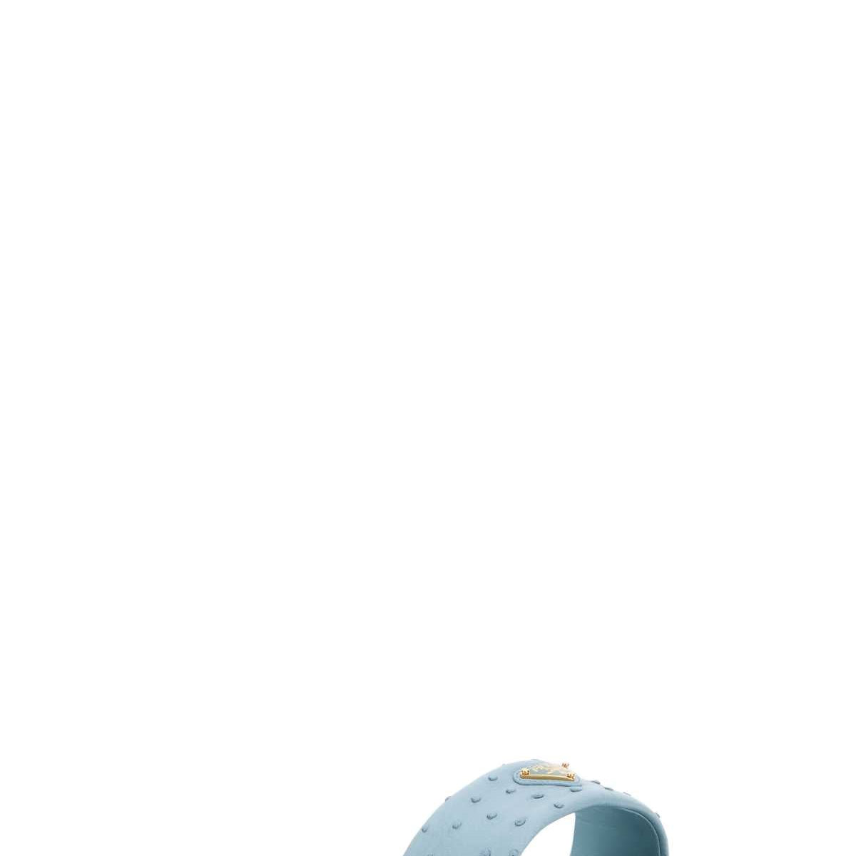 PRADA Elegant Light Blue Leather Slippers for Women (Size Available)