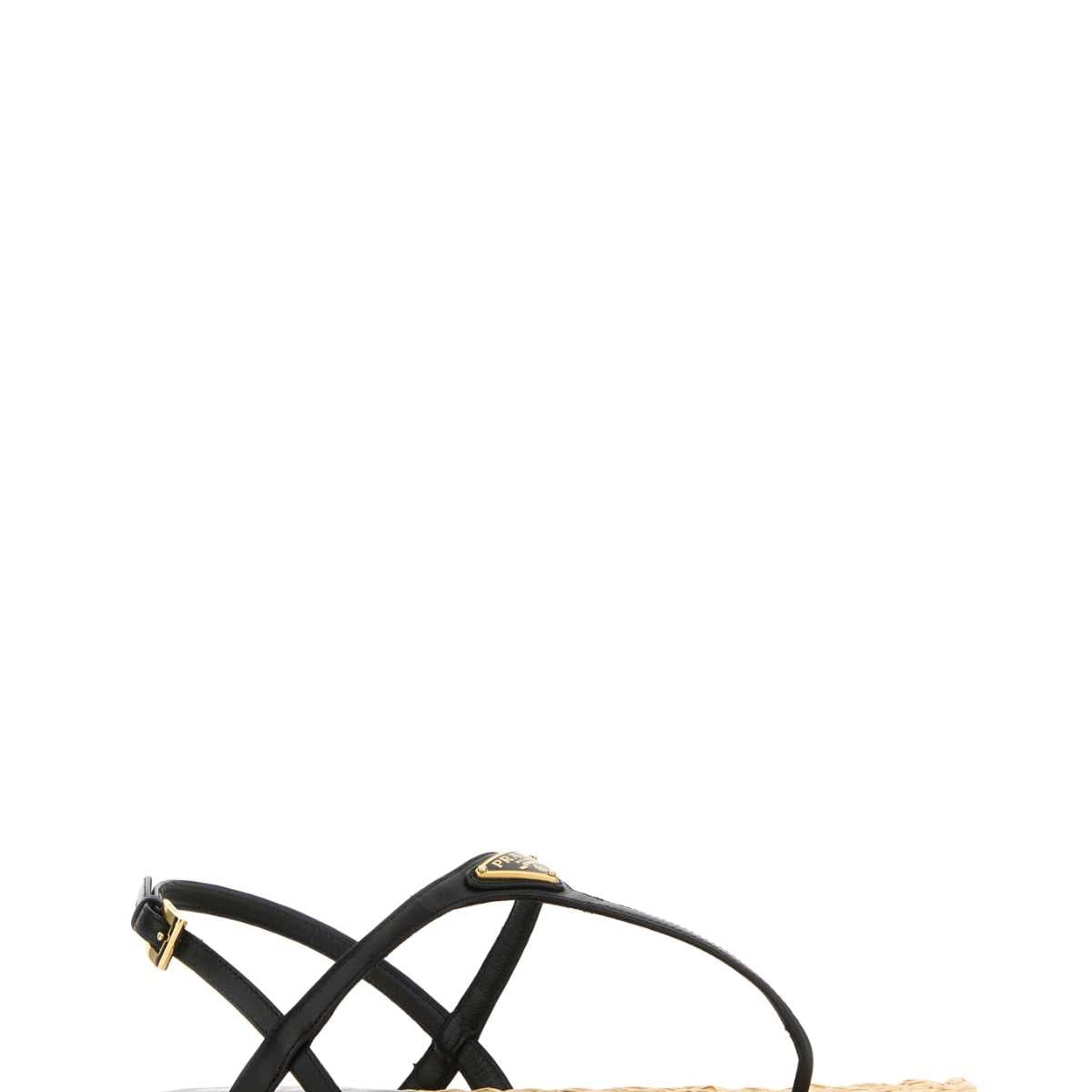 PRADA Elegant Leather Thong Sandals for Women