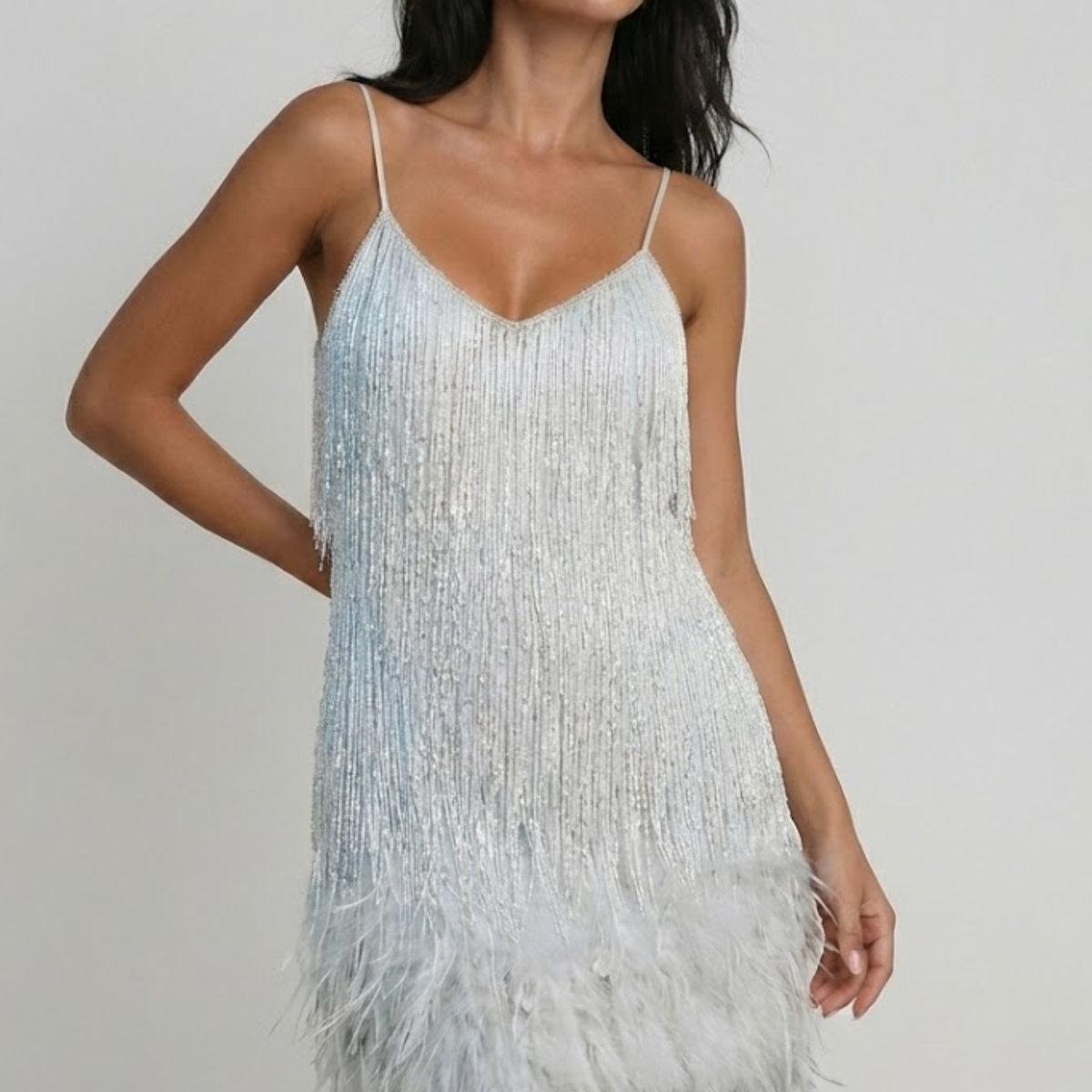 Jane | Feather Mini Dress