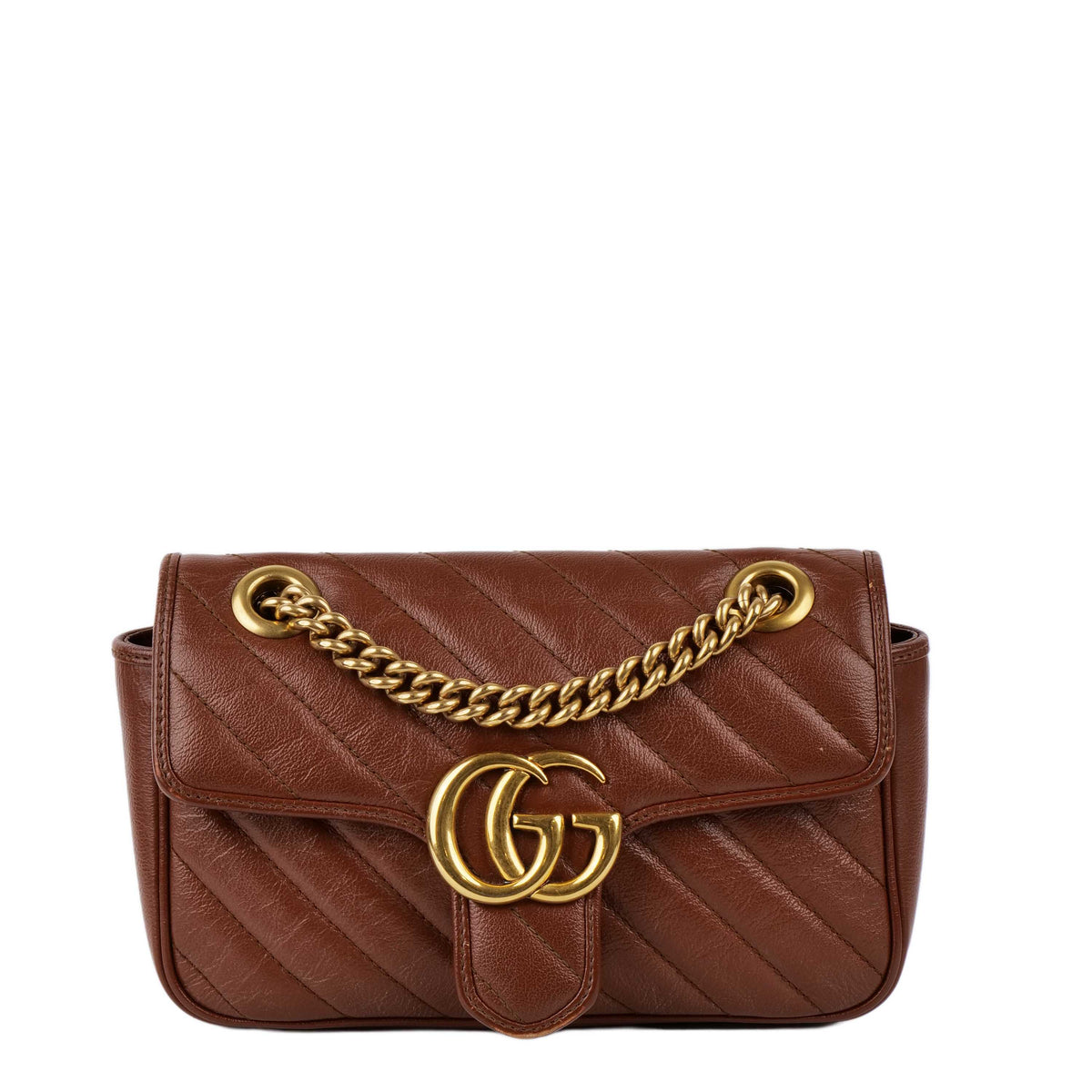 Gucci Mini Marmont Caramel Shoulder Bag.