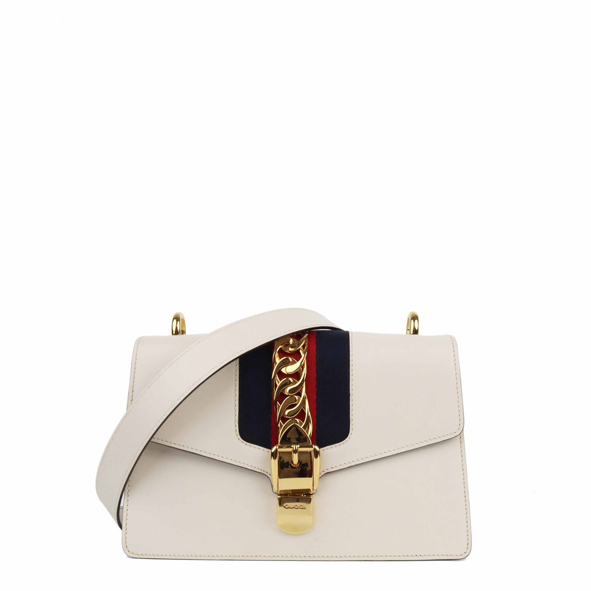 Gucci Small White Sylvie Bag.