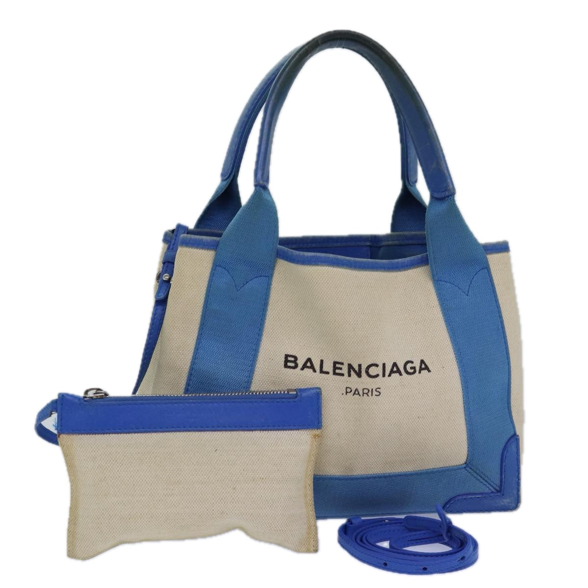 balenciaga Navy Cabas Handbag