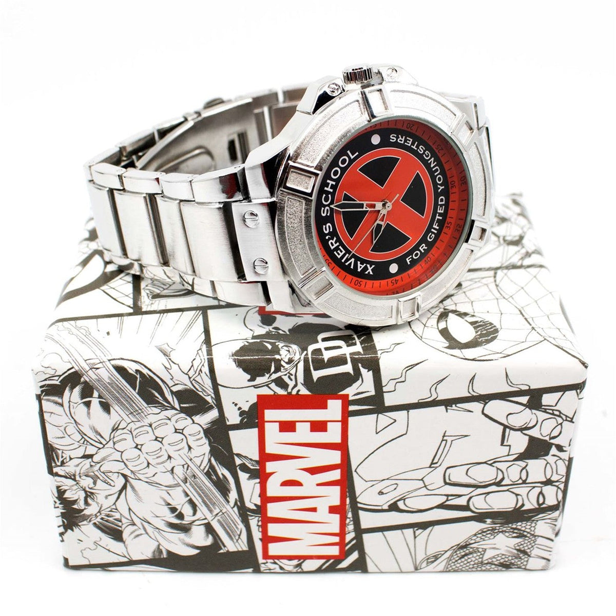 X-Men Xavier School for the Gifted Watch with Metal Band
