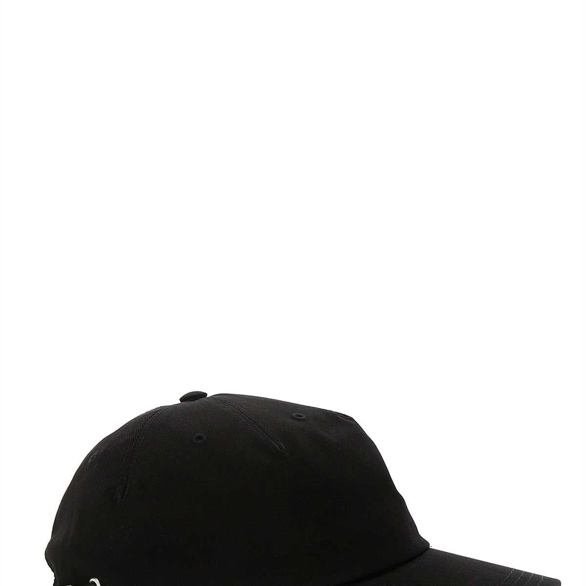 Alexander Mcqueen Men Black Gabardine Baseball Cap