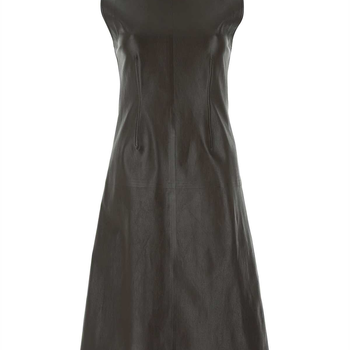Bottega Veneta Women Dark Brown Nappa Leather Dress