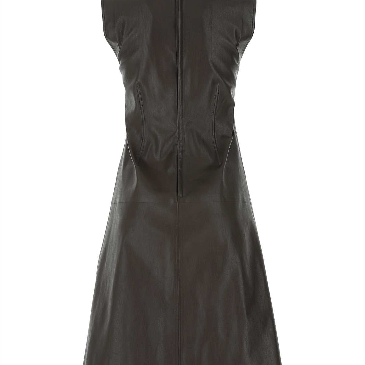 Bottega Veneta Women Dark Brown Nappa Leather Dress