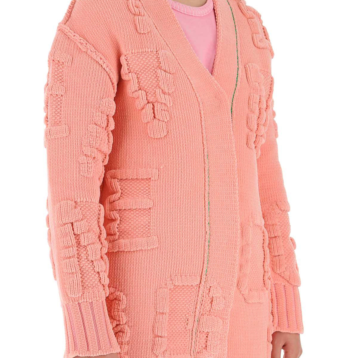 Bottega Veneta Women Pink Chenille Cardigan