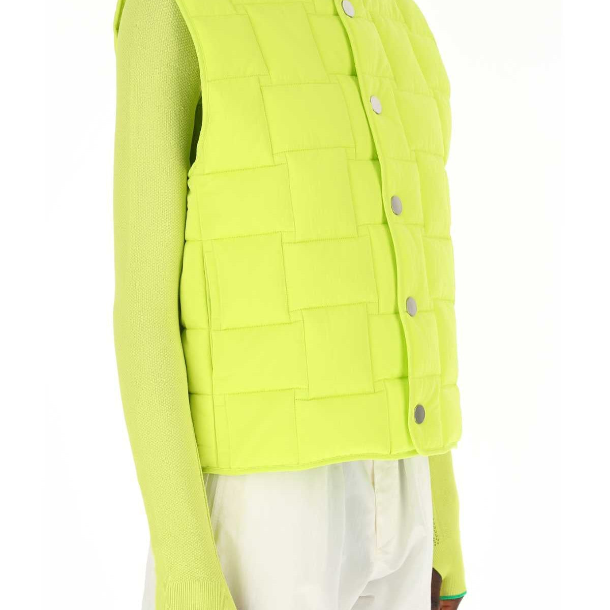 Bottega Veneta Women Acid Green Nylon Padded Vest