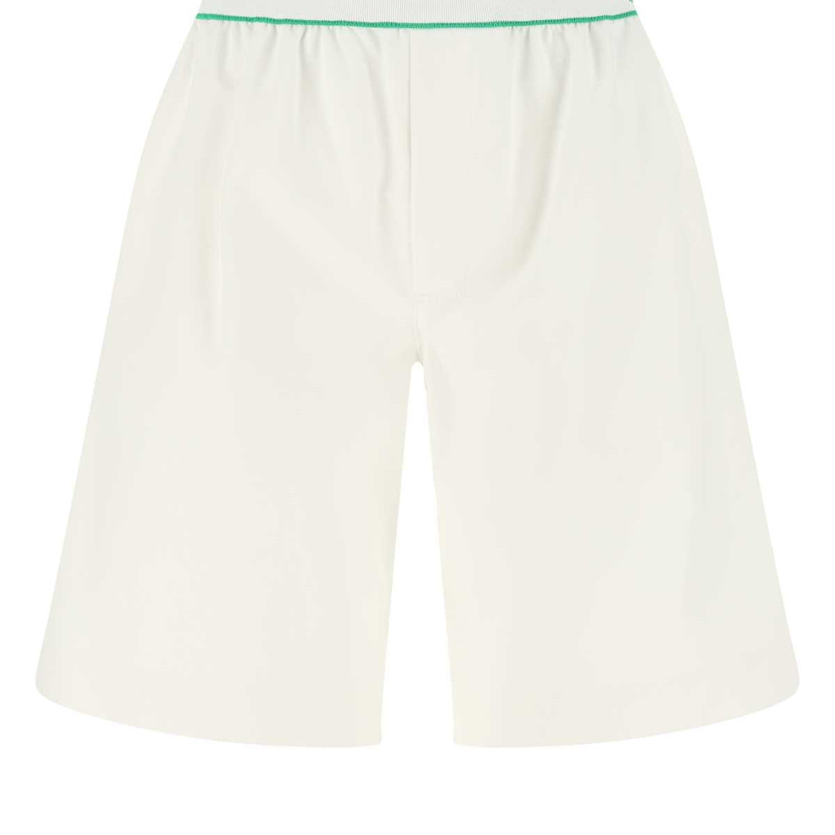 Bottega Veneta Women White Cotton Bermuda Shorts