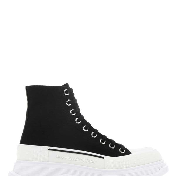 Alexander Mcqueen Men Black Canvas Canvas Sack Sneakers