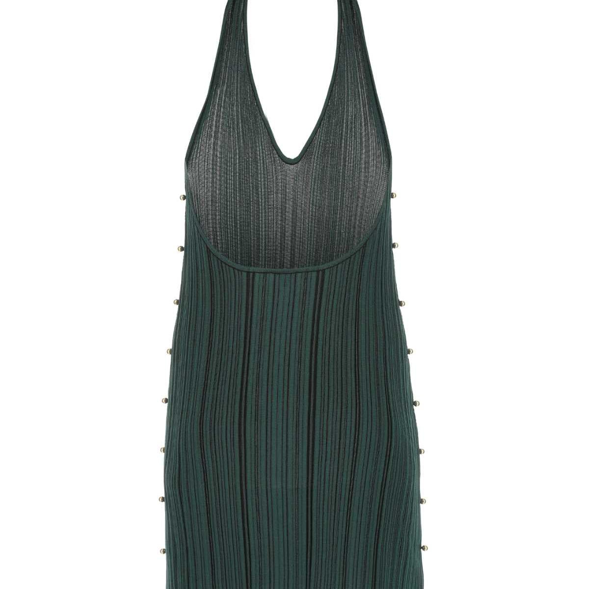 Bottega Veneta Women Bottle Green Polyester Blend Mini Dress