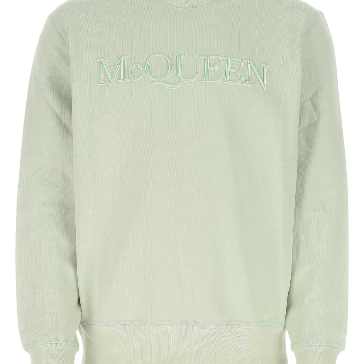 Alexander Mcqueen Men Pastel Green Cotton Sweatshirt
