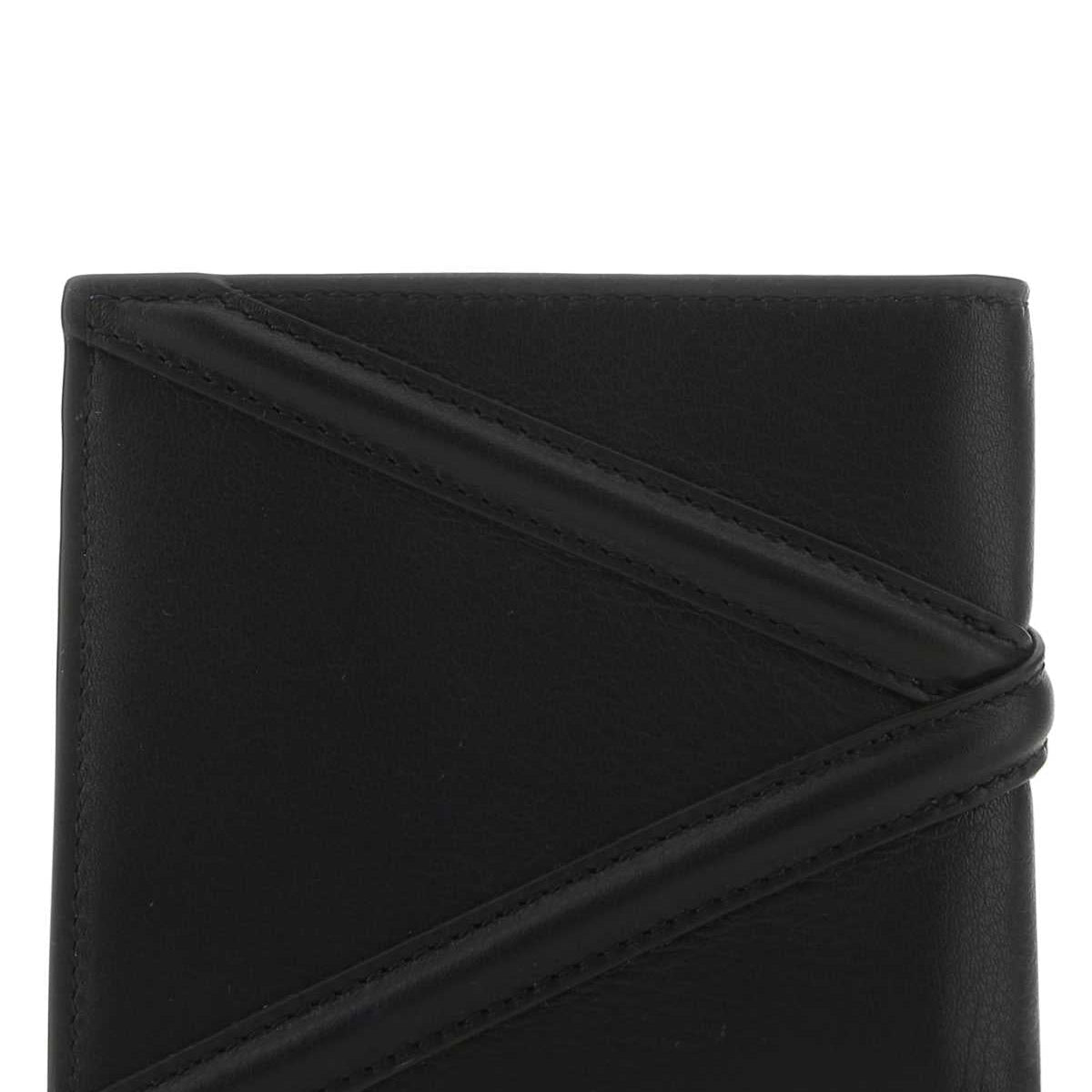 Alexander Mcqueen Men Black Leather Wallet
