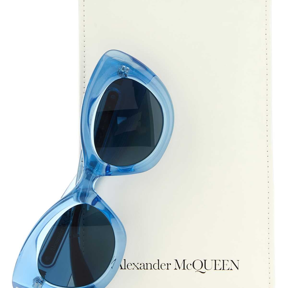 Alexander Mcqueen Women Light-Blue Acetate The Curve Sunglasses