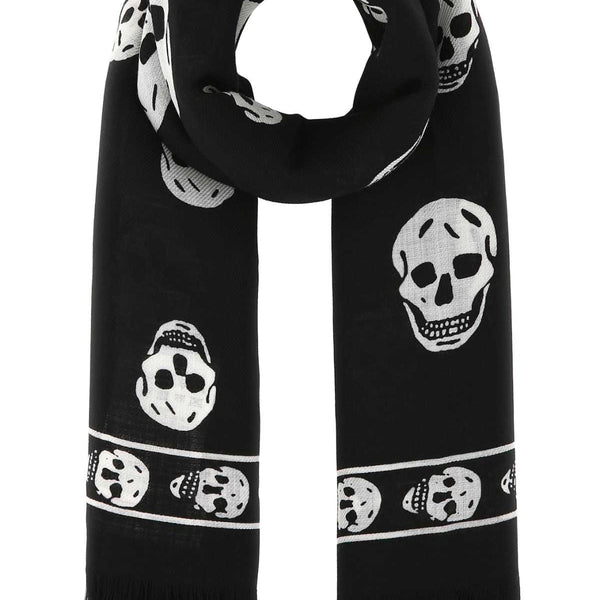 Alexander Mcqueen Women Printed Wool Scarf