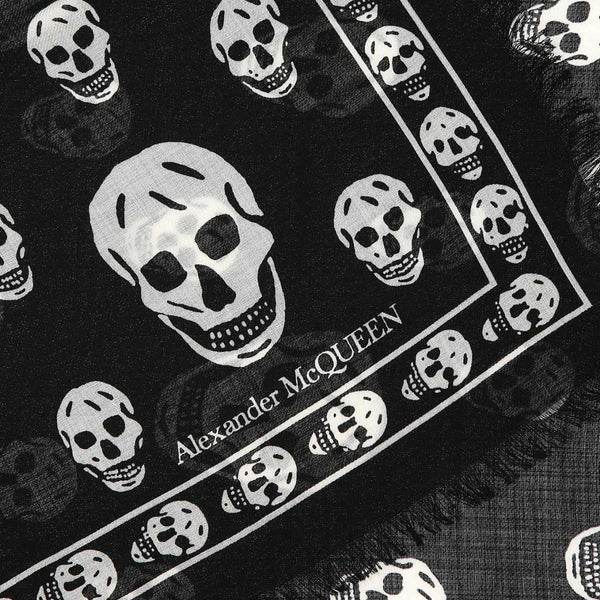 Alexander Mcqueen Women Printed Wool Scarf