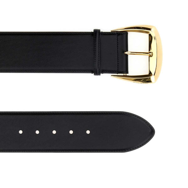 Alexander Mcqueen Women Black Leather Belt