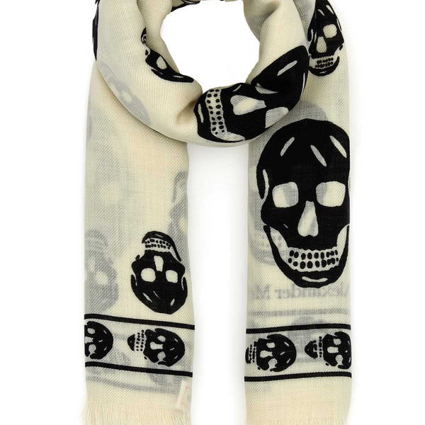 Alexander Mcqueen Women Embroidered Wool Foulard