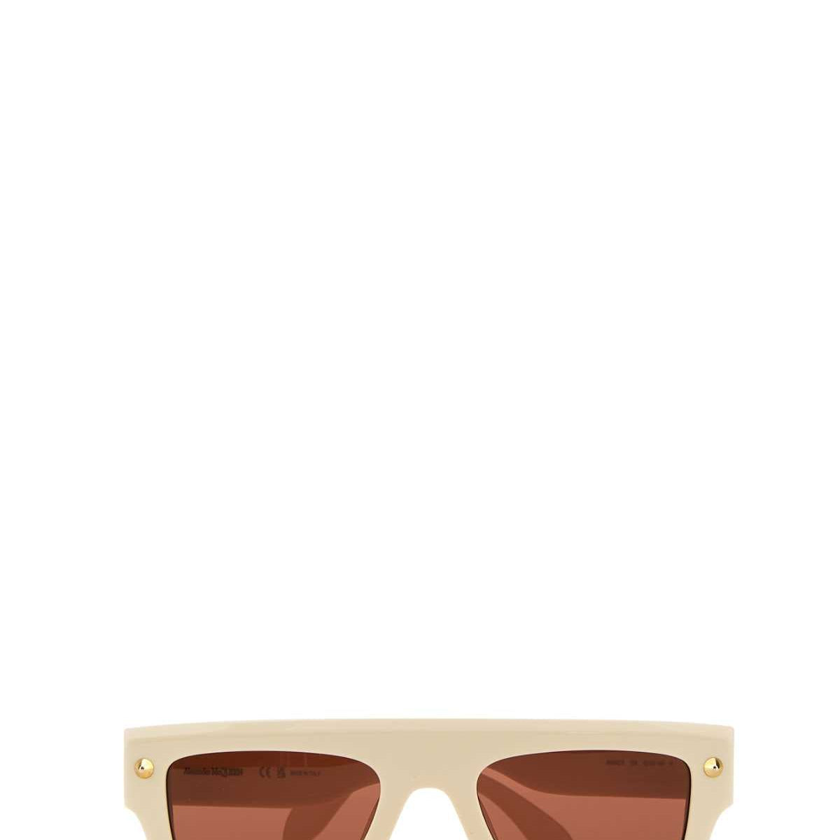 Alexander Mcqueen Women Ivory Acetate Sunglasses