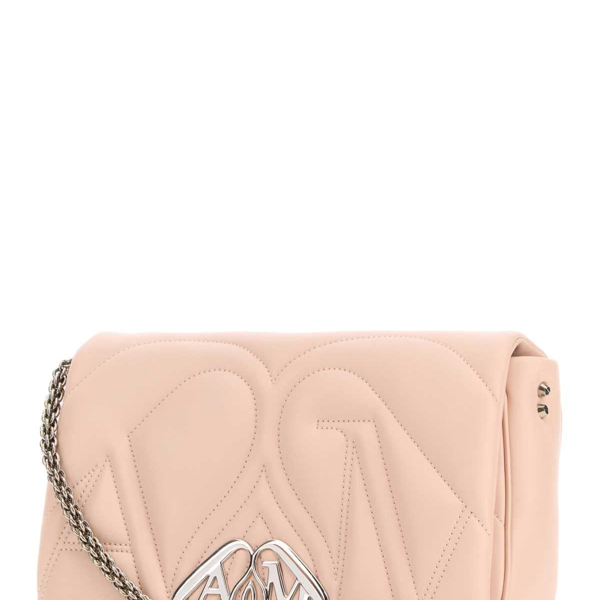 Alexander Mcqueen Women Pink Leather Small Seal Shoulder Bag