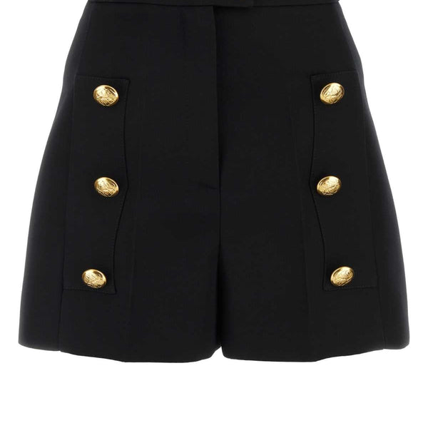 Alexander Mcqueen Women Black Wool Shorts