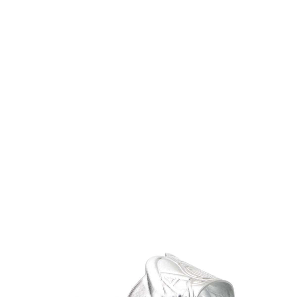 Alexander Mcqueen Women Silver Leather Slippers